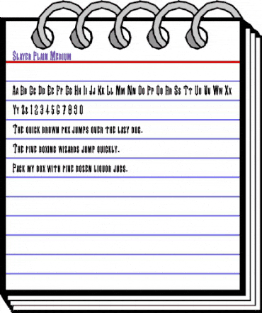 Slayer-Plain Medium animated font preview