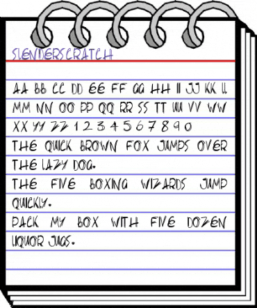 Slenderscratch Regular animated font preview Slenderscratch Regular animated font preview