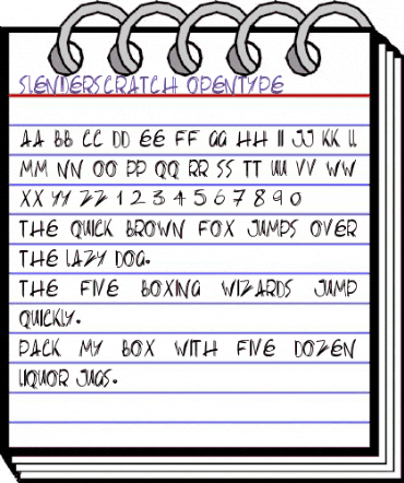 Slenderscratch Regular animated font preview Slenderscratch Regular animated font preview