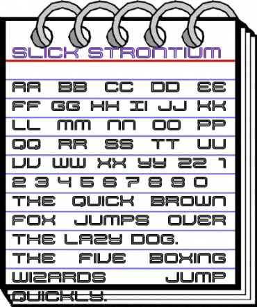 Slick Strontium Regular animated font preview Slick Strontium Regular animated font preview