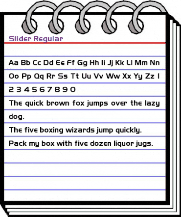 Slider Regular animated font preview