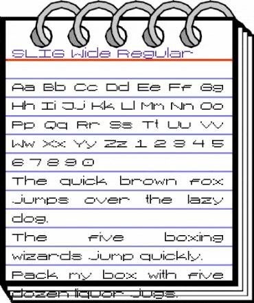 SLIG Wide Regular animated font preview