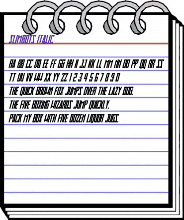 Slimbots Italic animated font preview