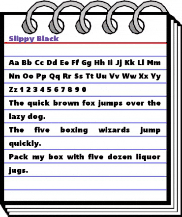 Slippy Black animated font preview Slippy Black animated font preview