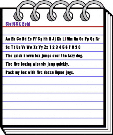 SlotSSK Bold animated font preview