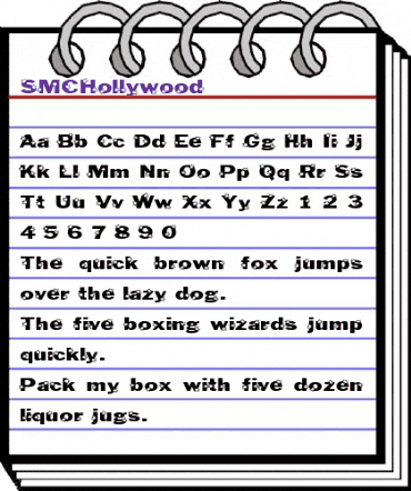 SMCHollywood Regular animated font preview SMCHollywood Regular animated font preview