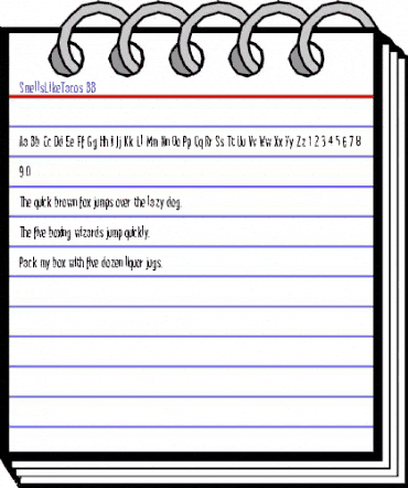 SmellsLikeTacos BB Regular animated font preview