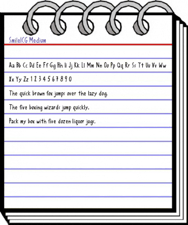 SmileICG Medium animated font preview