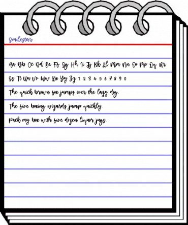 Smilestar Regular animated font preview