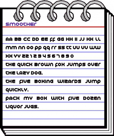 Smoother Regular animated font preview
