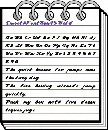 SmoothFontNew75 Bold animated font preview