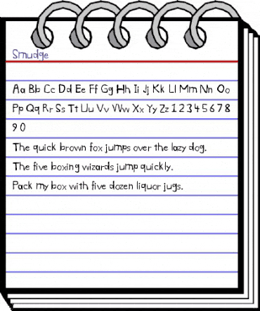 Smudge Regular animated font preview