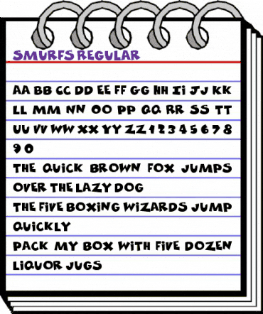 Smurfs Regular Regular animated font preview Smurfs Regular Regular animated font preview