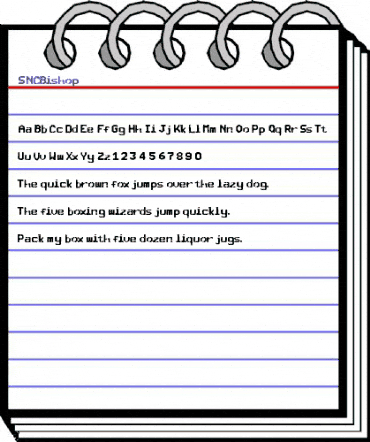SNCBishop Regular animated font preview