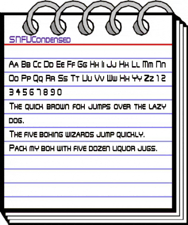 SNFUCondensed Regular animated font preview SNFUCondensed Regular animated font preview