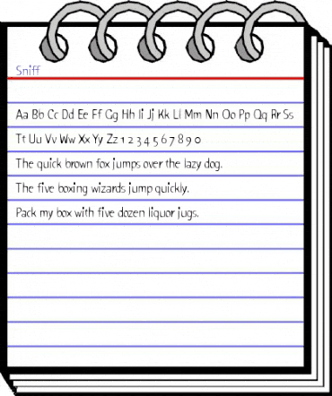 Sniff Regular animated font preview