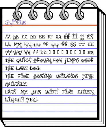 Snipple Regular animated font preview