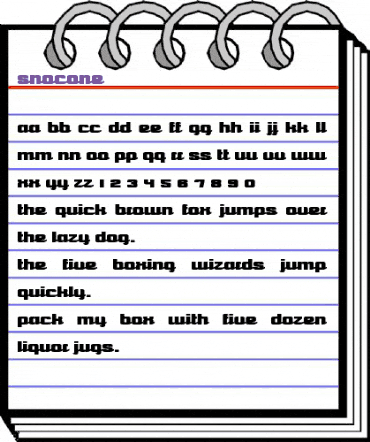 SnoCone Regular animated font preview SnoCone Regular animated font preview