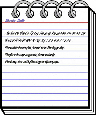 Snooky Italic Regular animated font preview Snooky Italic Regular animated font preview