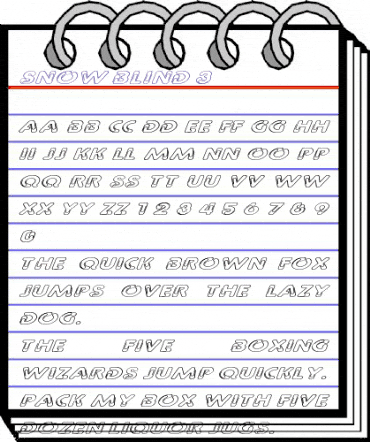 Snow-blind 3 Italic animated font preview