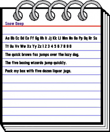 Snow Deep Regular animated font preview