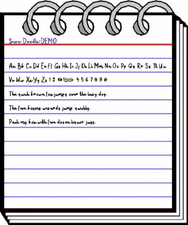 Snow DoodleDEMO Regular animated font preview Snow DoodleDEMO Regular animated font preview