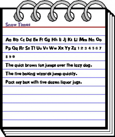 Snow Times Regular animated font preview Snow Times Regular animated font preview