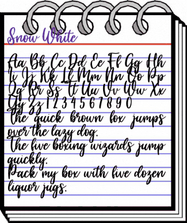 Snow White Regular animated font preview Snow White Regular animated font preview