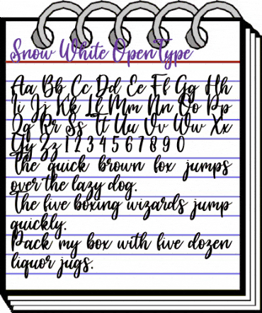 Snow White Regular animated font preview Snow White Regular animated font preview