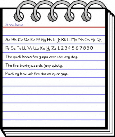 Snowlatte Regular animated font preview