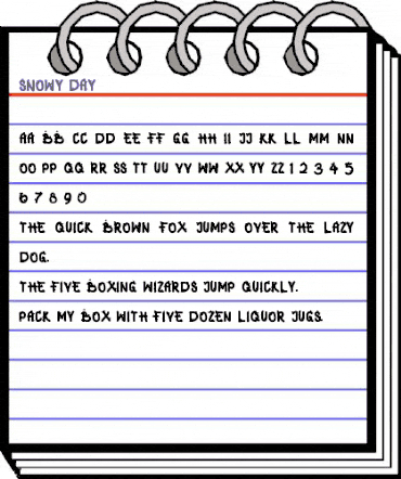 SNOWY DAY Regular animated font preview