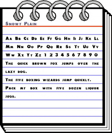 Snowy Plain animated font preview
