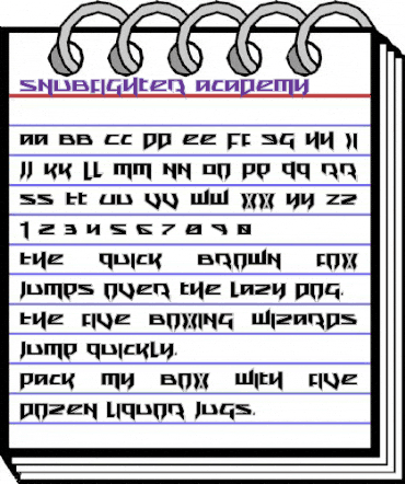 Snubfighter Academy Regular animated font preview Snubfighter Academy Regular animated font preview
