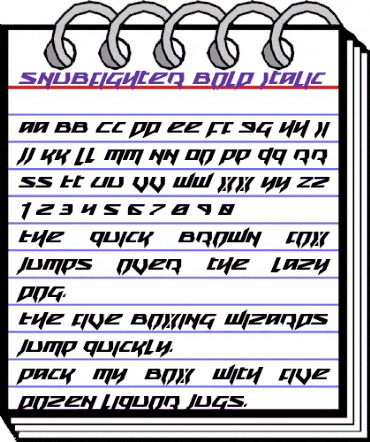 Snubfighter Bold Italic Bold Italic animated font preview Snubfighter Bold Italic Bold Italic animated font preview