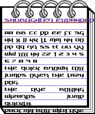 Snubfighter Expanded Expanded animated font preview Snubfighter Expanded Expanded animated font preview