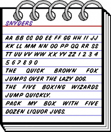 Snyders Regular animated font preview