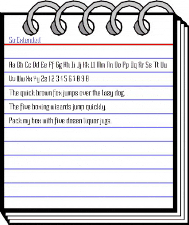 So Extended Regular animated font preview