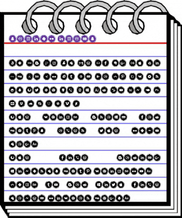 social icons Regular animated font preview