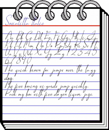 Socialitta Italic animated font preview