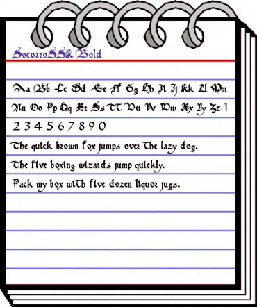 SocorroSSK Bold animated font preview