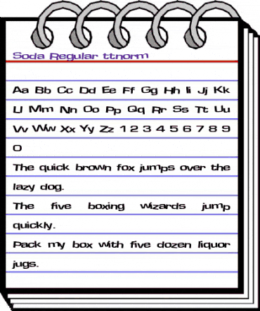 Soda Regular animated font preview