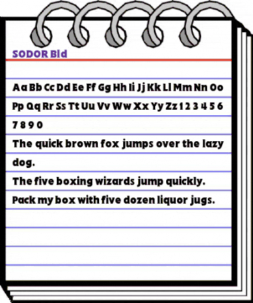 SODOR Bld animated font preview