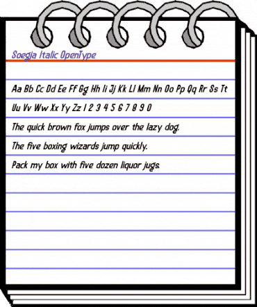 Soegja Italic animated font preview