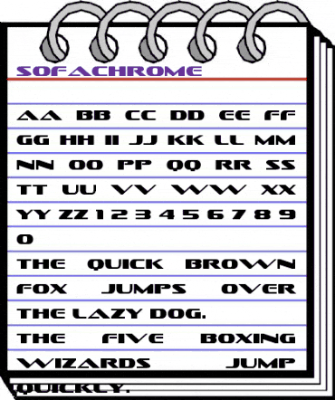 Sofachrome Regular animated font preview Sofachrome Regular animated font preview