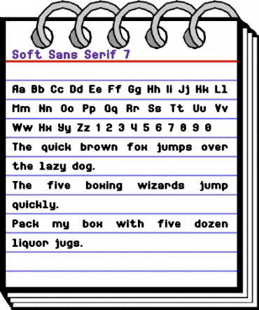Soft Sans Serif 7 Regular animated font preview
