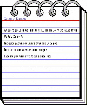 Solander Regular animated font preview Solander Regular animated font preview