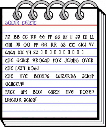 Solar Celtic Regular animated font preview Solar Celtic Regular animated font preview