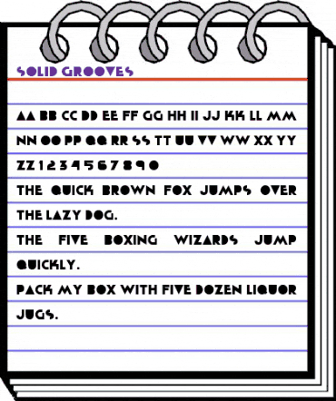 Solid Grooves Regular animated font preview Solid Grooves Regular animated font preview