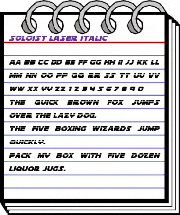 Soloist Laser Italic Italic animated font preview Soloist Laser Italic Italic animated font preview