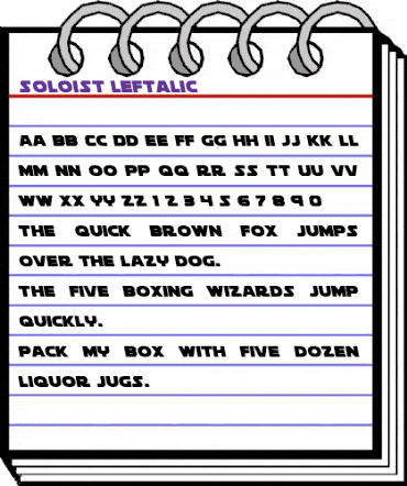 Soloist Leftalic Italic animated font preview Soloist Leftalic Italic animated font preview